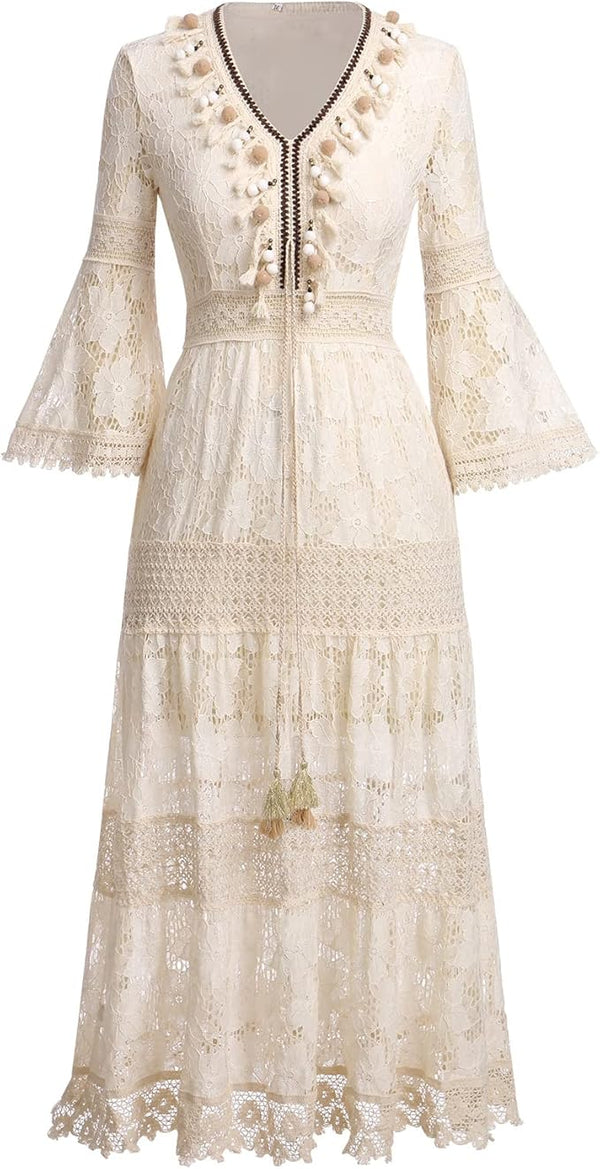 Amary - Abito in Pizzo Boho