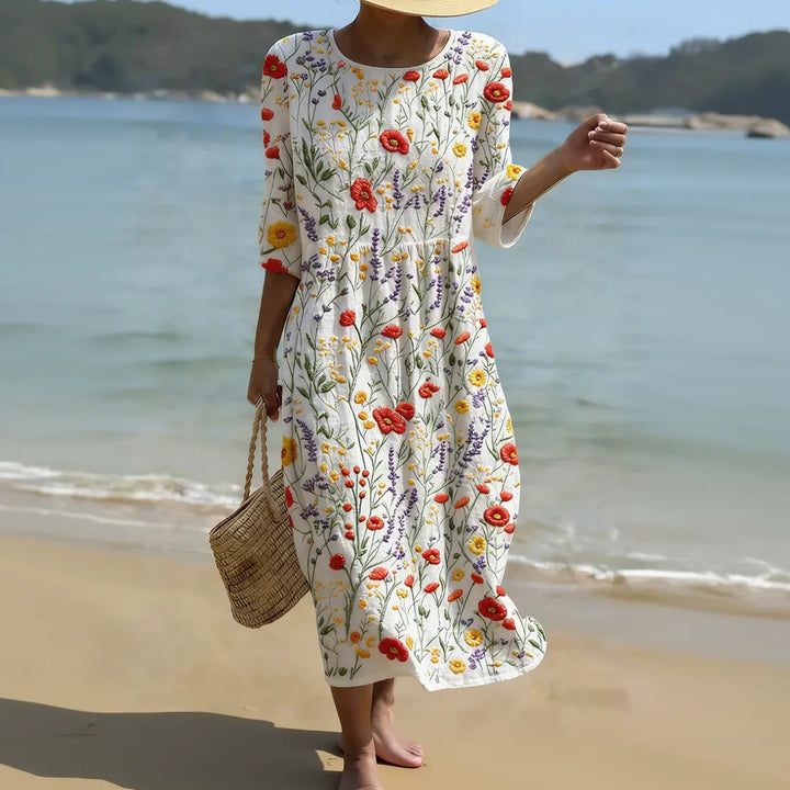 ALGHERO – Abito da donna con ricamo floreale