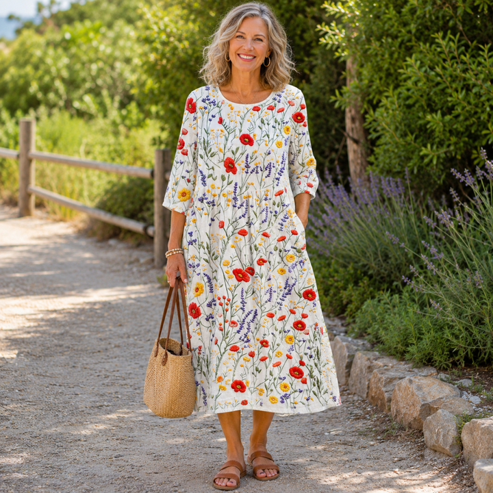ALGHERO – Abito da donna con ricamo floreale
