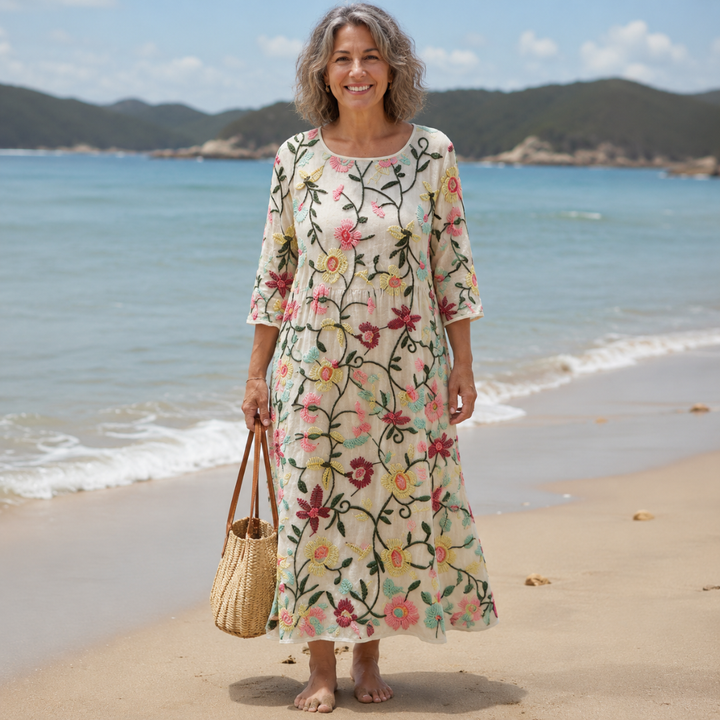ALGHERO – Abito da donna con ricamo floreale