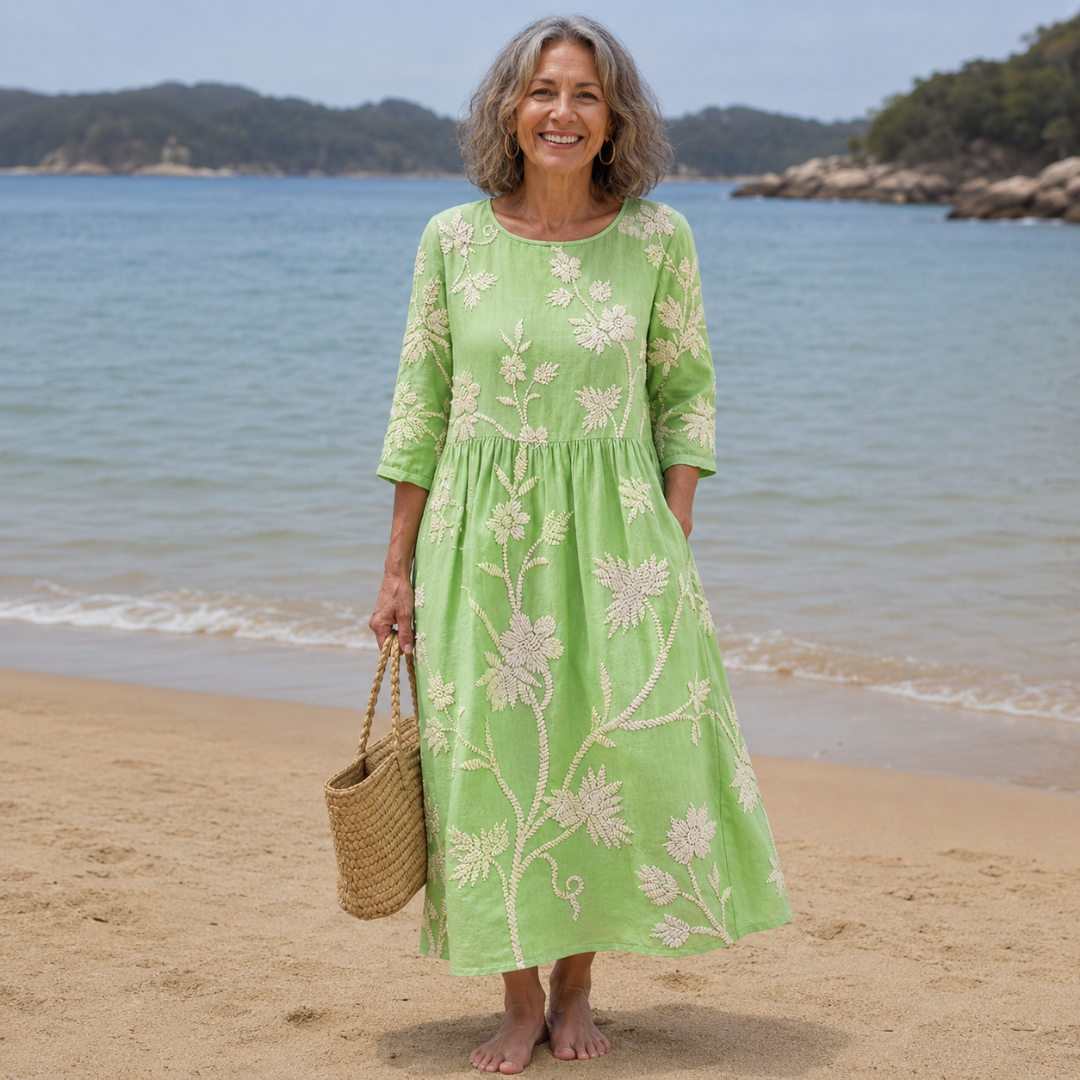 ALGHERO – Abito da donna con ricamo floreale