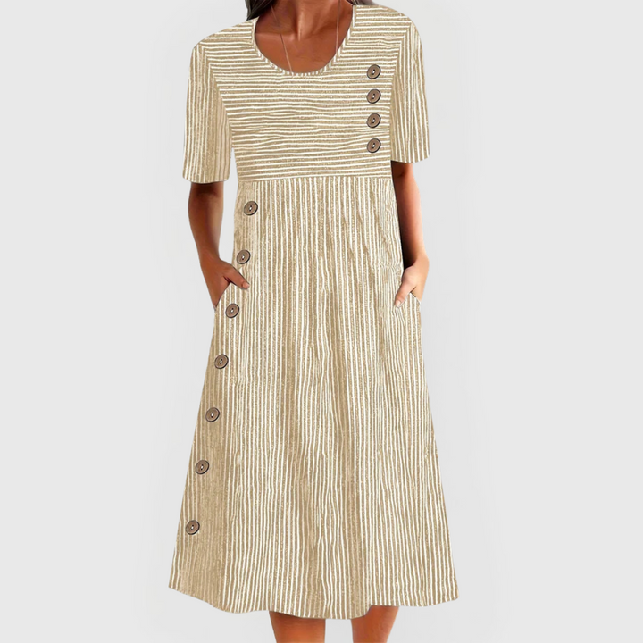JARNA | ABITO MIDI A RIGHE