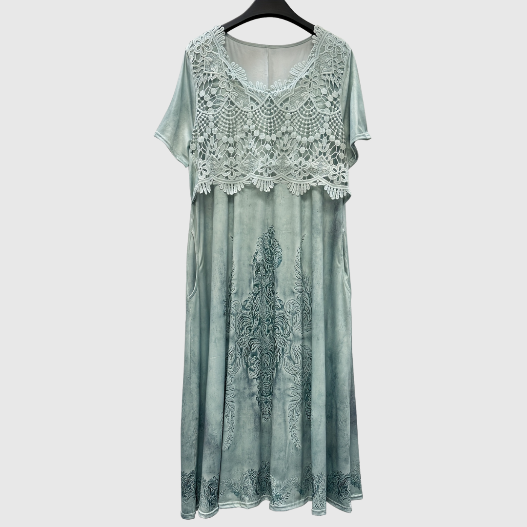 INDIGO | ABITO MIDI FLOREALE ELEGANTE