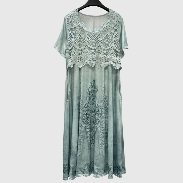 INDIGO | ABITO MIDI FLOREALE ELEGANTE