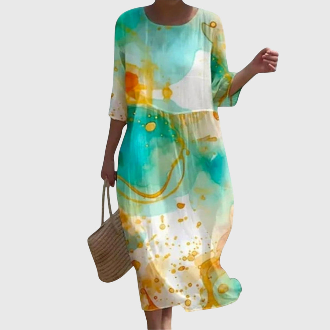 Hayley™ | Abito Maxi Floreale Elegante