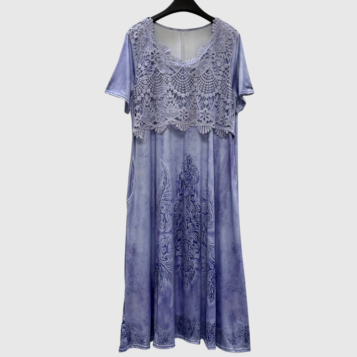 INDIGO | ABITO MIDI FLOREALE ELEGANTE
