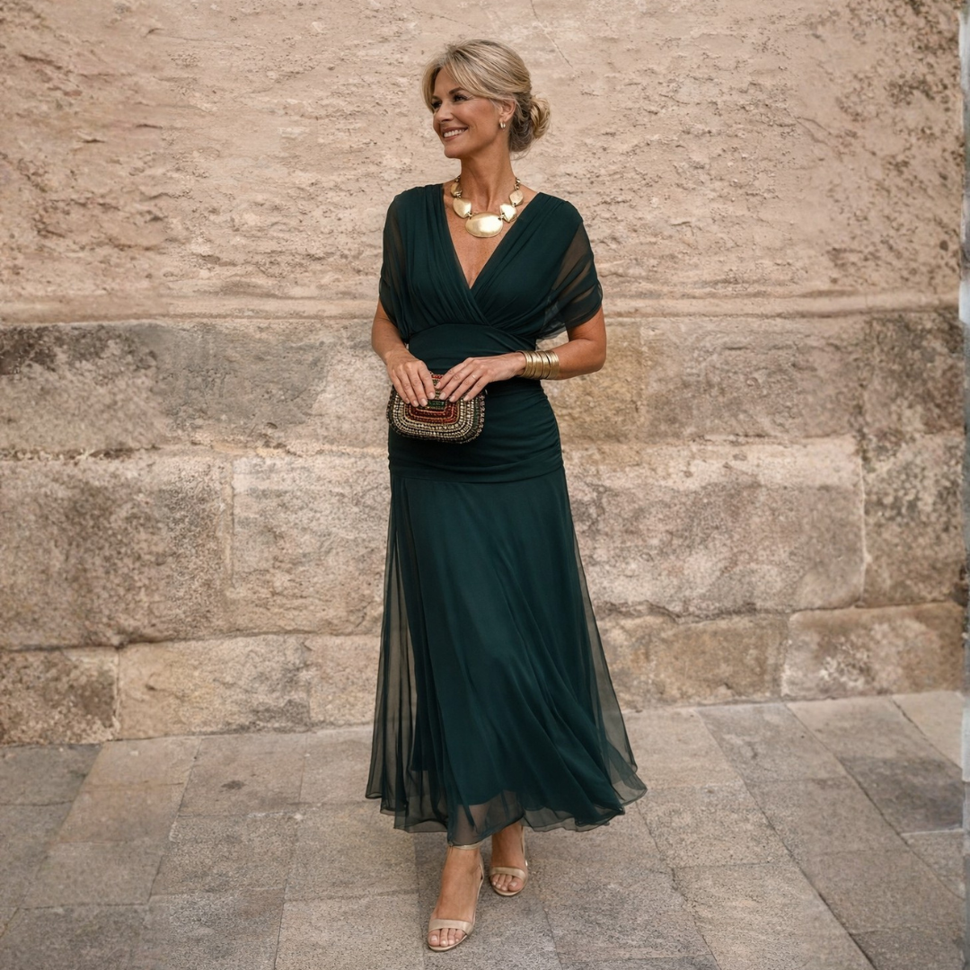 ROSSANA – Abito lungo con spalle scoperte