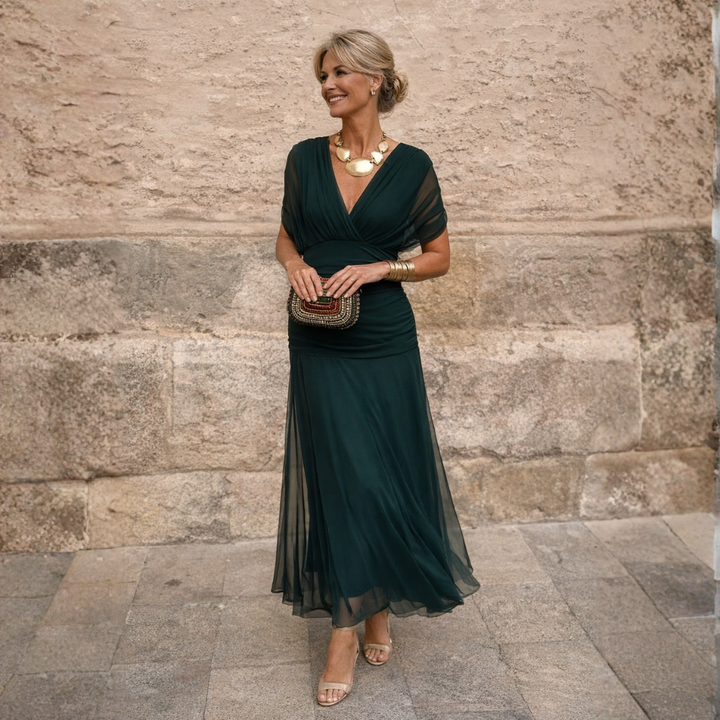 ROSSANA – Abito lungo con spalle scoperte