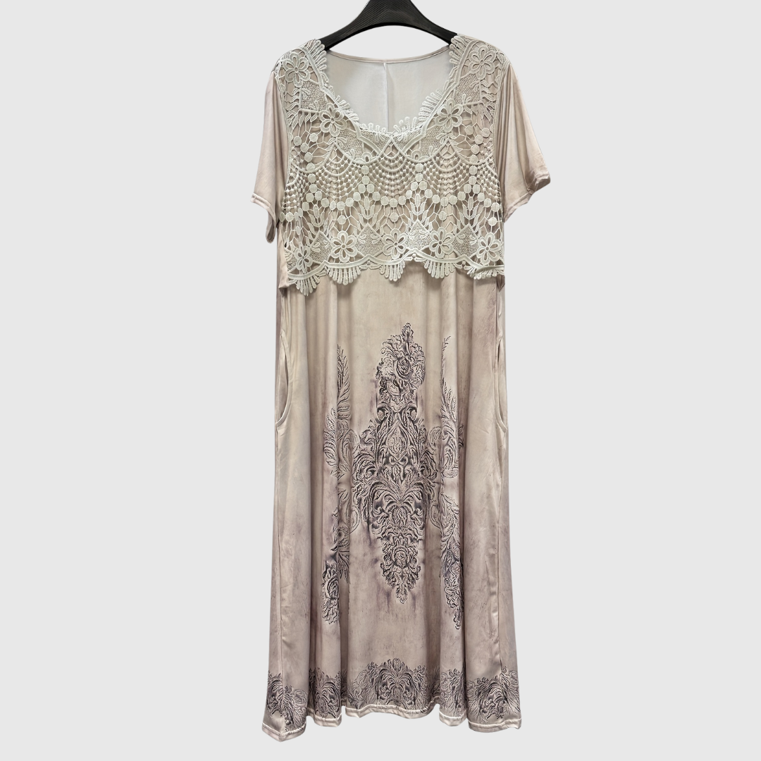 INDIGO | ABITO MIDI FLOREALE ELEGANTE