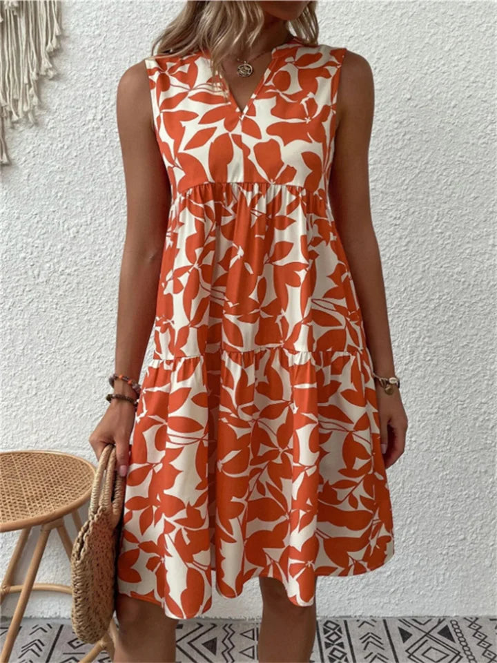 TASHA | ABITO MIDI FLUIDO FIORENTE