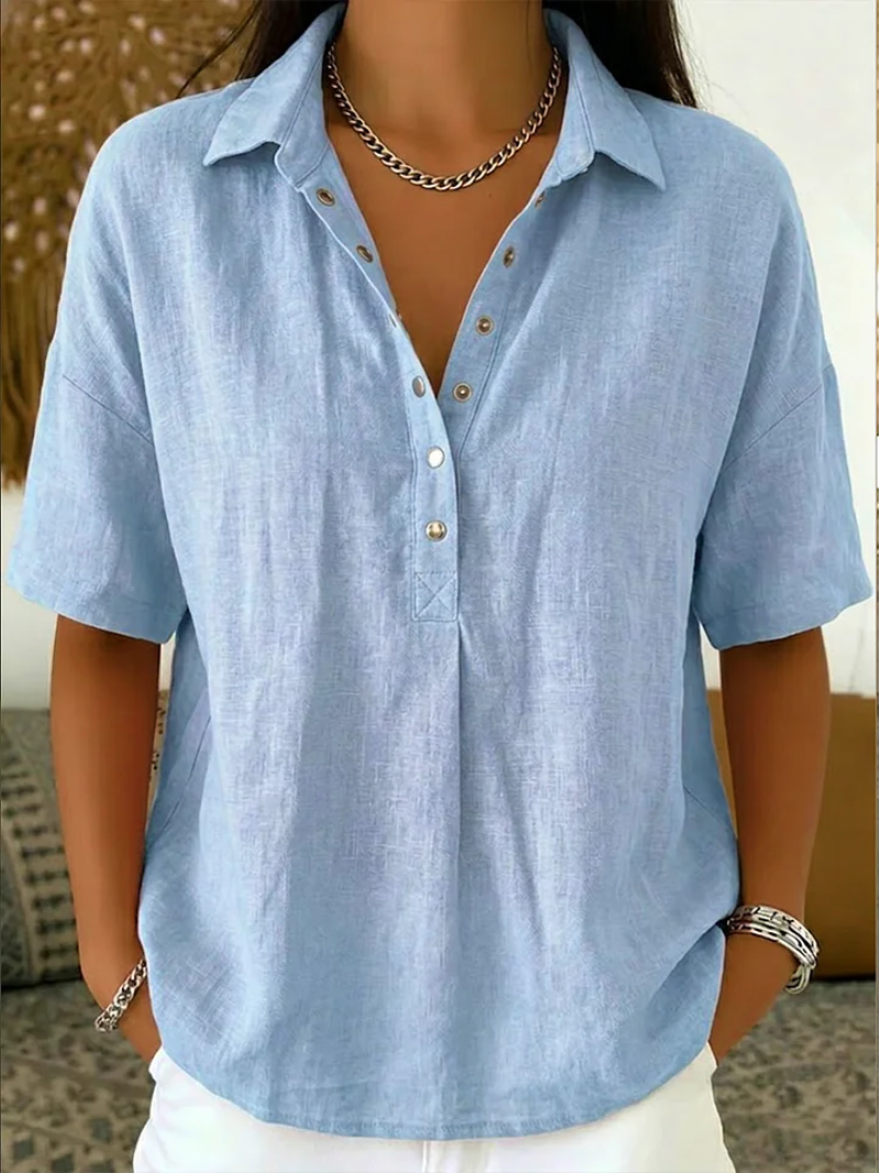 Olivia | Blusa con Colletto e Bottoni
