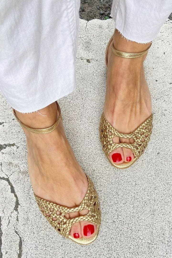 Mirella Milano | Isadora Sandali Intrecciati Dorati