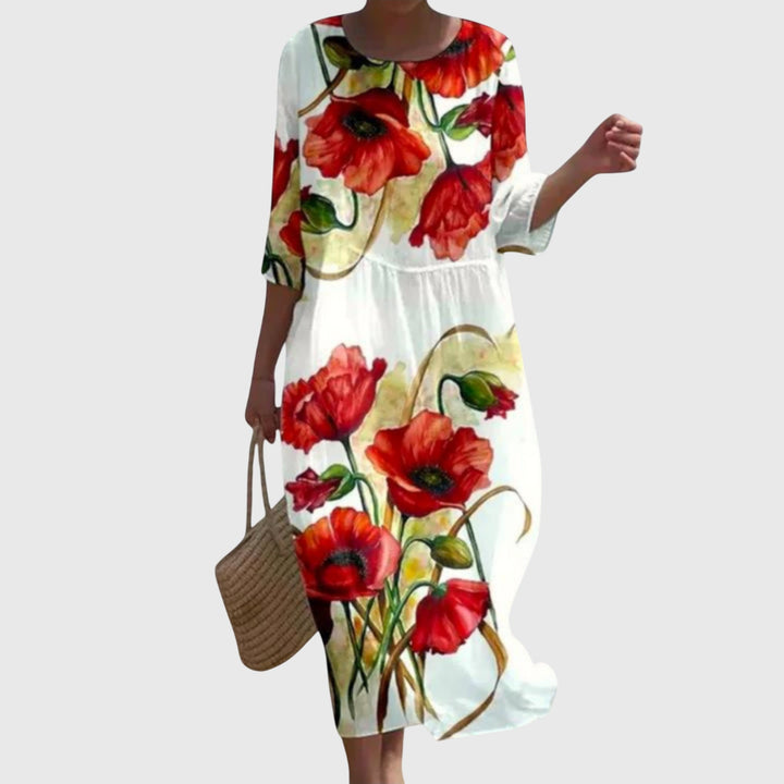 Hayley™ | Abito Maxi Floreale Elegante