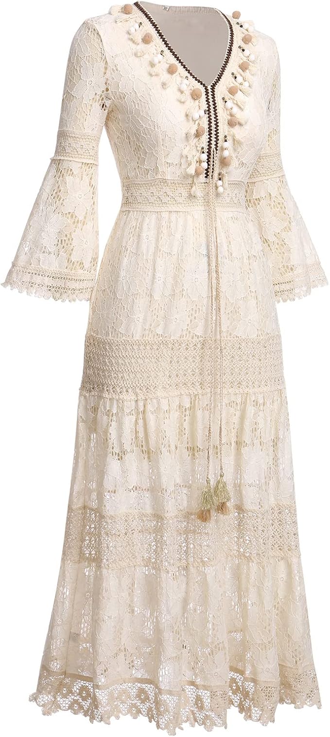 Amary - Abito in Pizzo Boho