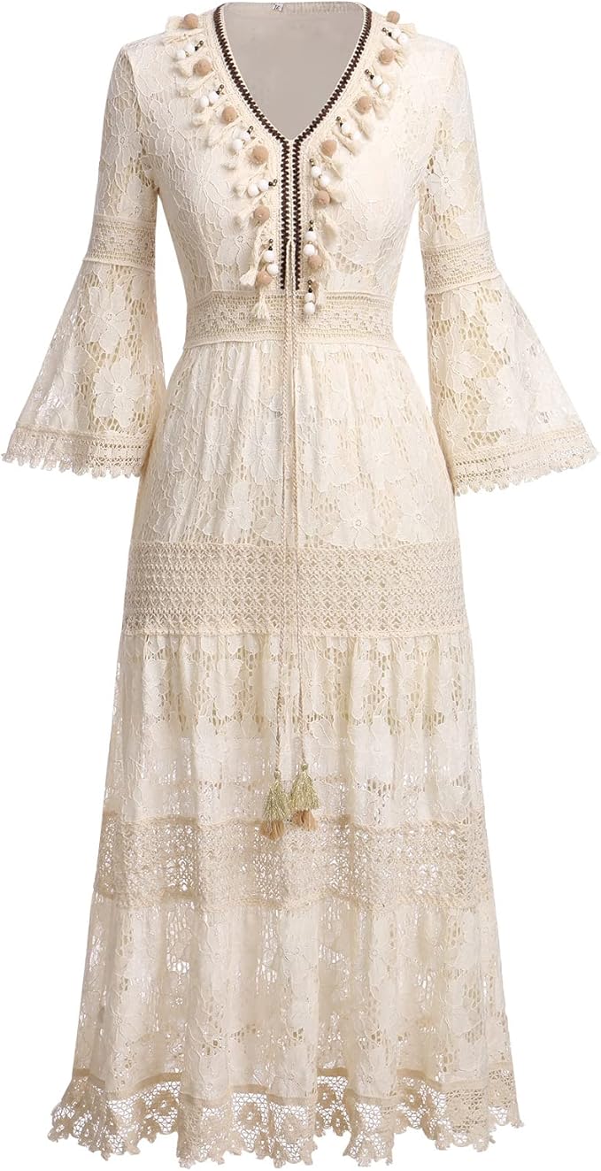 Amary - Abito in Pizzo Boho