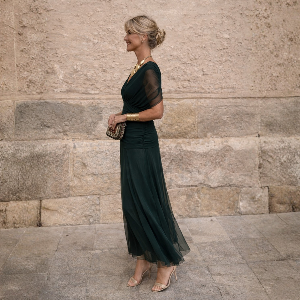 ROSSANA – Abito lungo con spalle scoperte