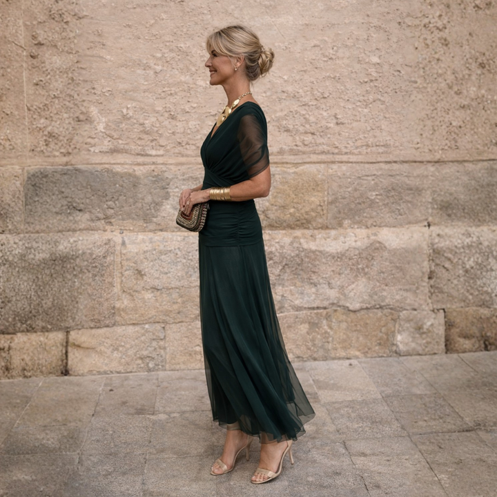 ROSSANA – Abito lungo con spalle scoperte