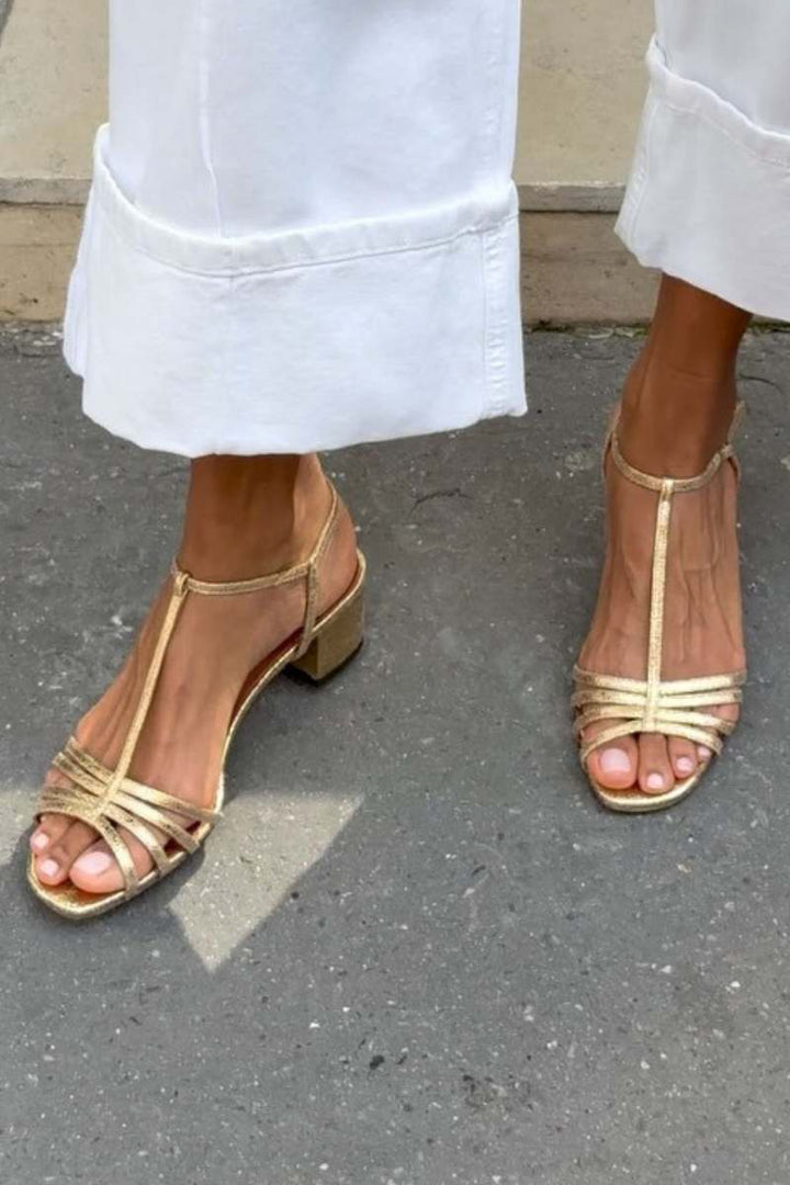 Mirella Milano | Allegra Sandali Dorati Eleganza Quotidiana