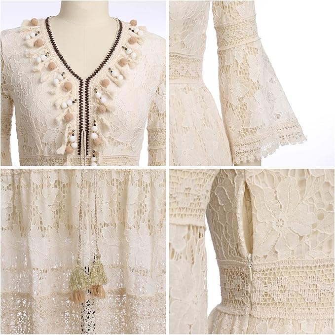 Amary - Abito in Pizzo Boho
