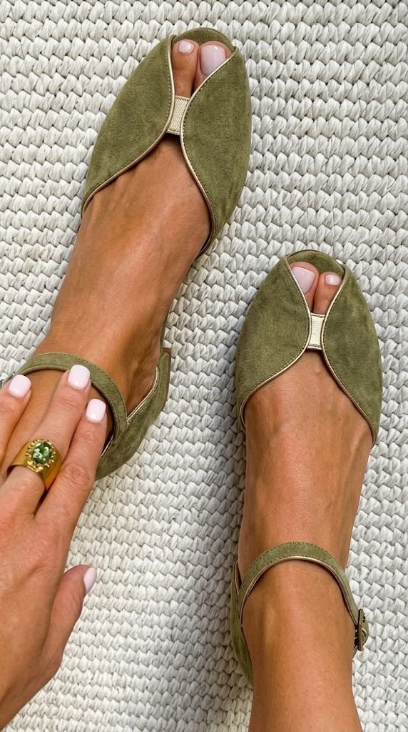 Mirella Milano | Olivia Sandali Verde Salvia Elegante