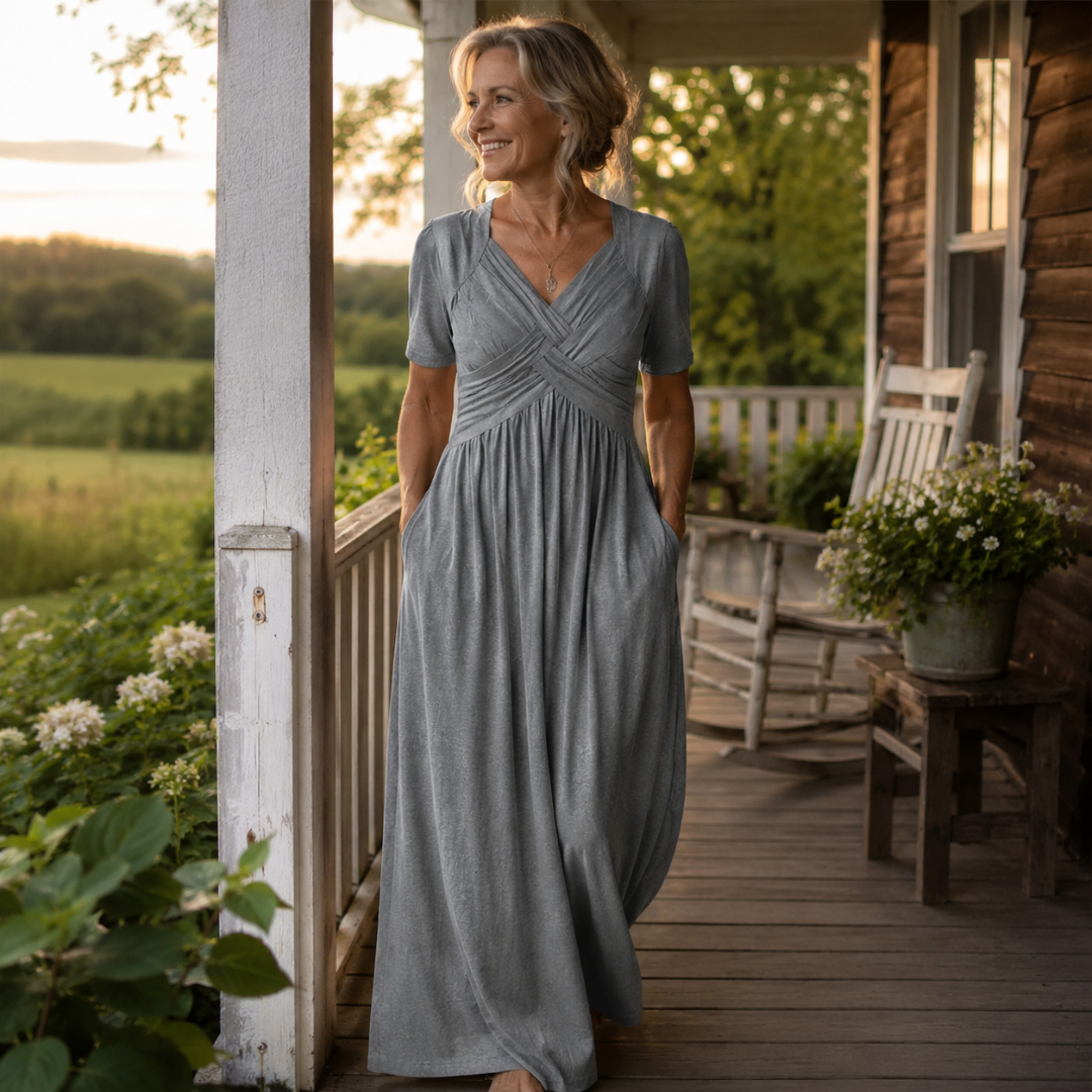 ISADORA | ABITO MIDI ELEGANTE A TRAPEZIO