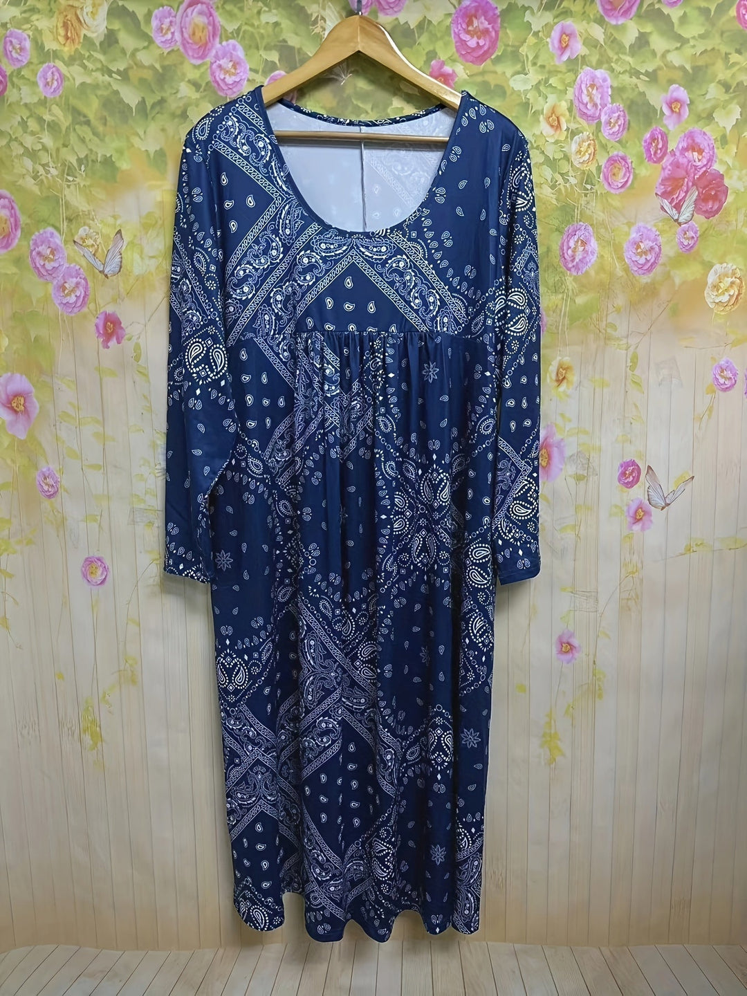 ELOWEN | ABITO MIDI A MANICHE LUNGHE CASUAL