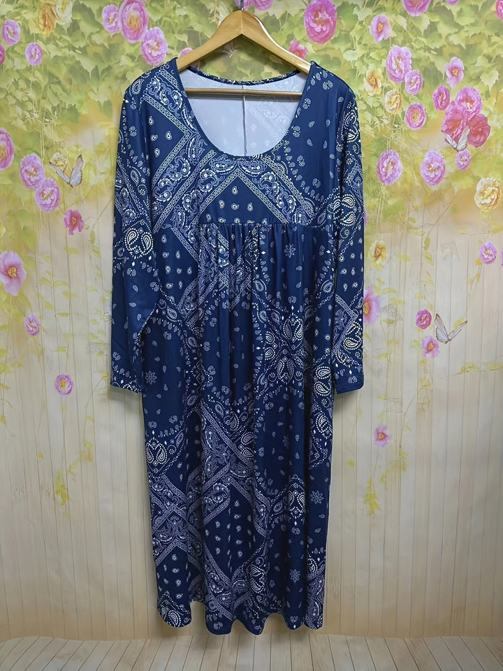 ELOWEN | ABITO MIDI A MANICHE LUNGHE CASUAL
