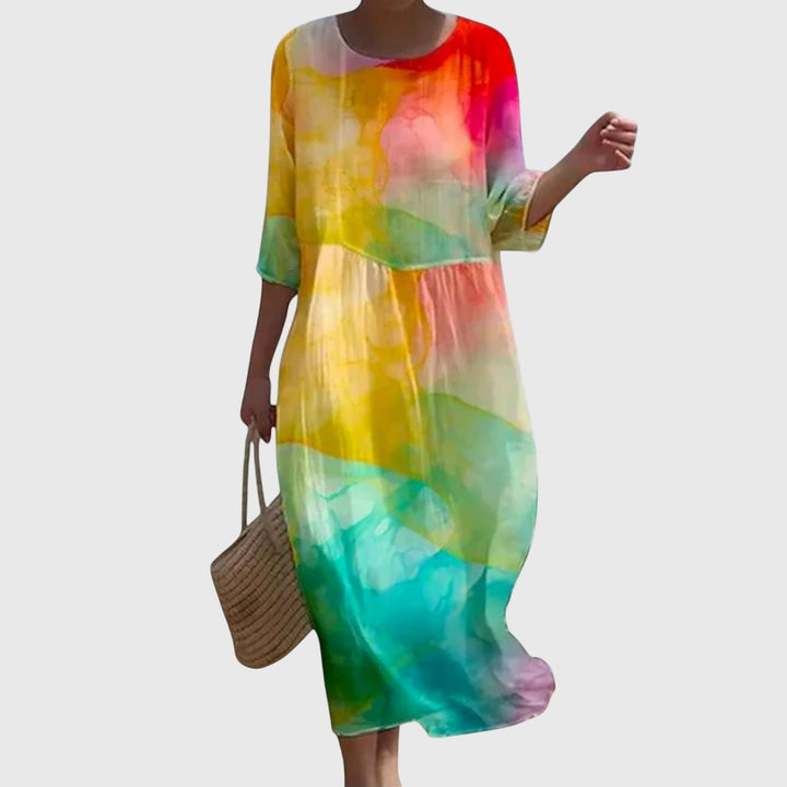 Hayley™ | Abito Maxi Floreale Elegante