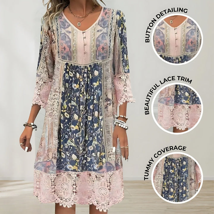 NAYA | ABITO MIDI FLUIDO BOHO LUXE