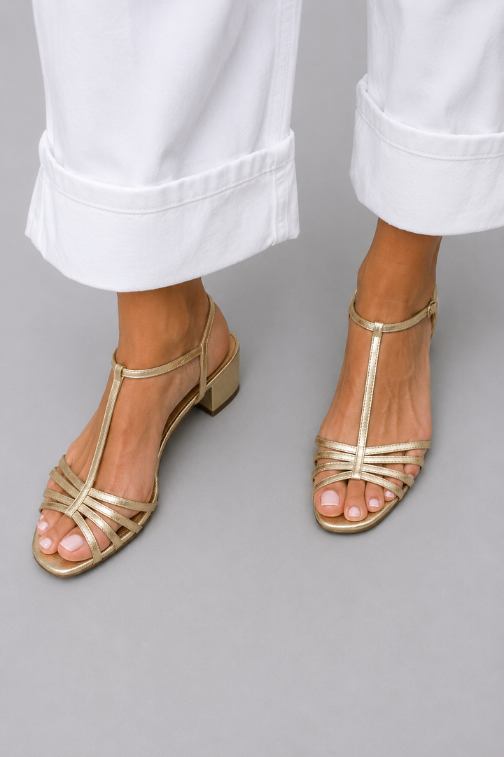 Isabella | Sandali Dorati Eleganza Quotidiana