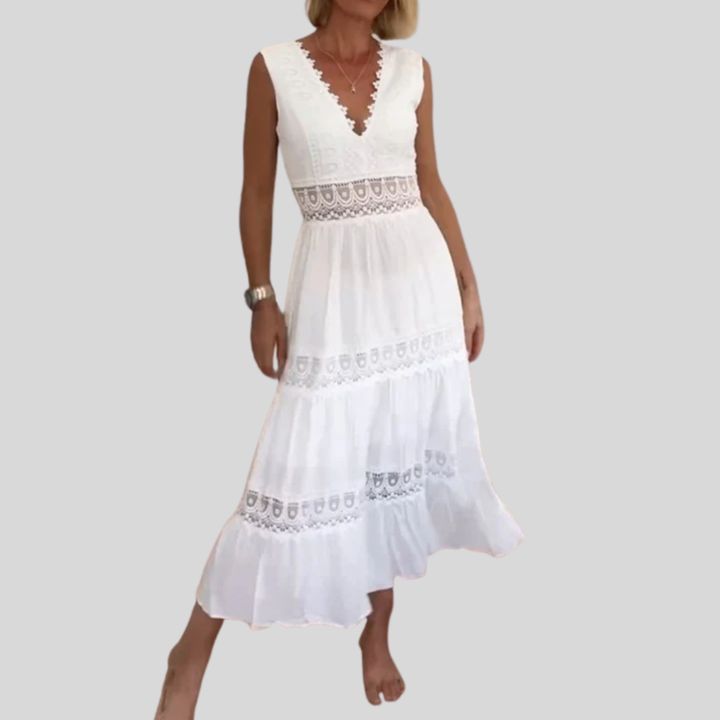 Circe - Abito Canotta in Pizzo con Scollo a V