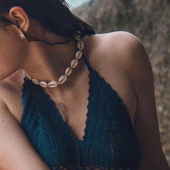 LS | Girocollo in conchiglie stile costiero da donna