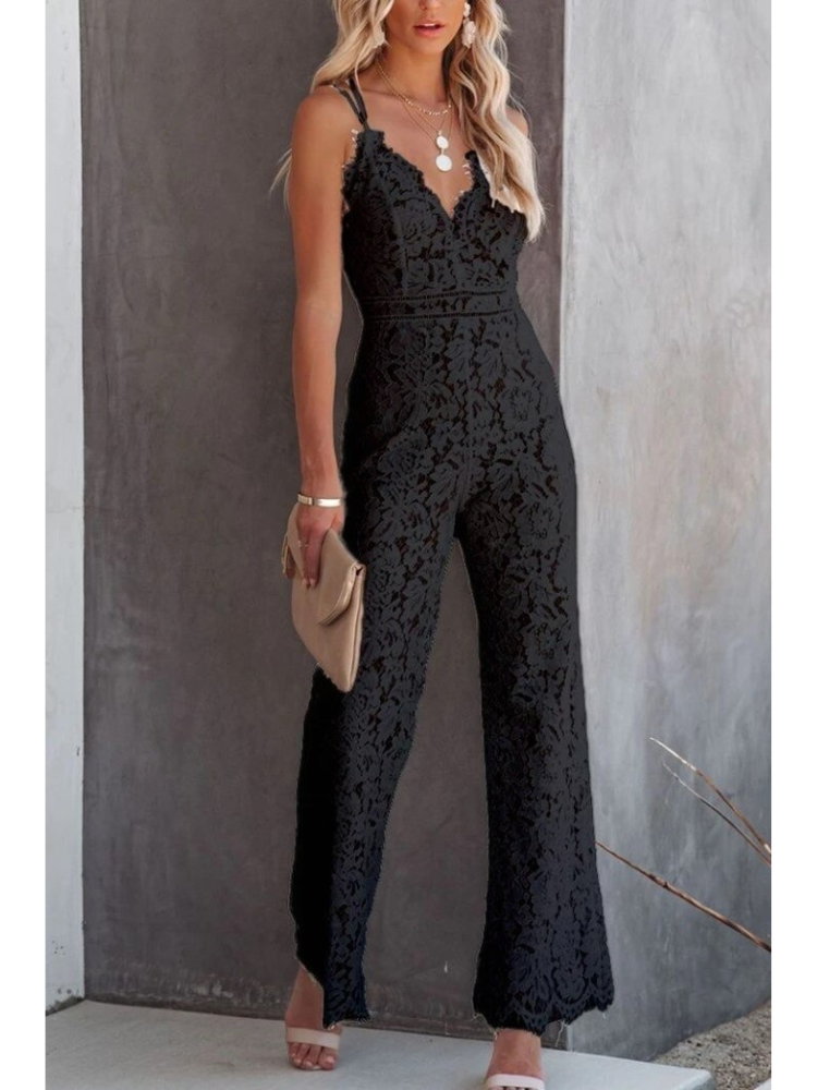 LS | Tuta aderente in pizzo elegante da donna