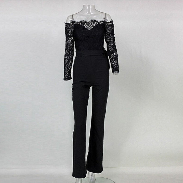 LS | Tuta sofisticata con spalle scoperte da donna
