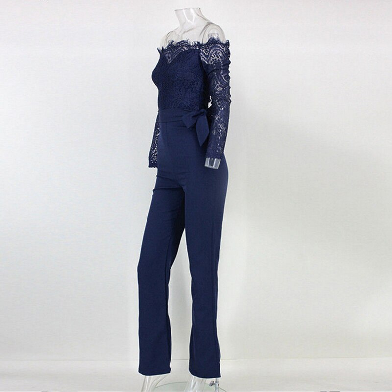 LS | Tuta sofisticata con spalle scoperte da donna