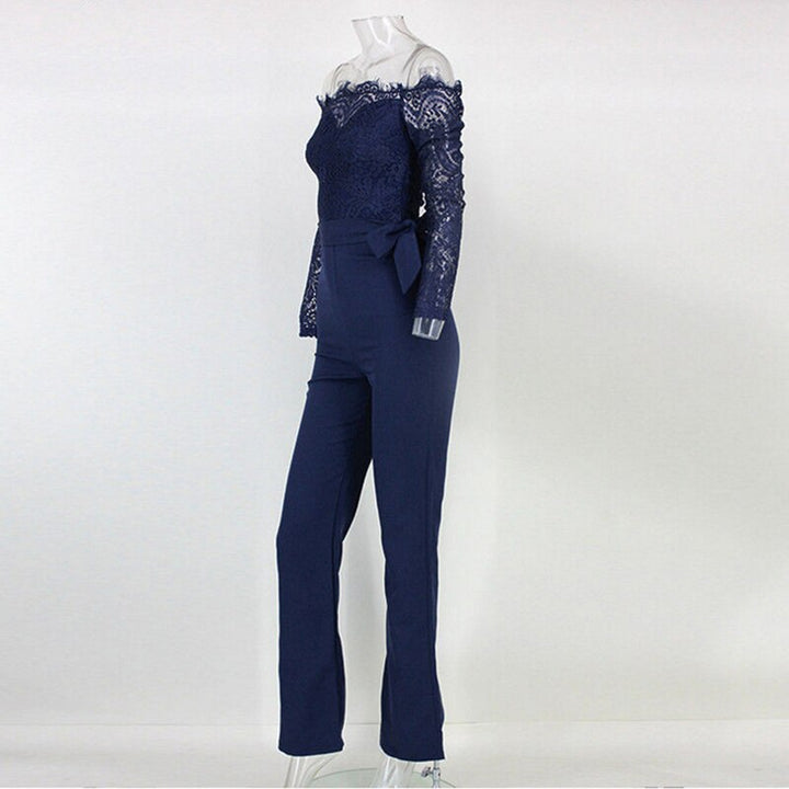 LS | Tuta sofisticata con spalle scoperte da donna