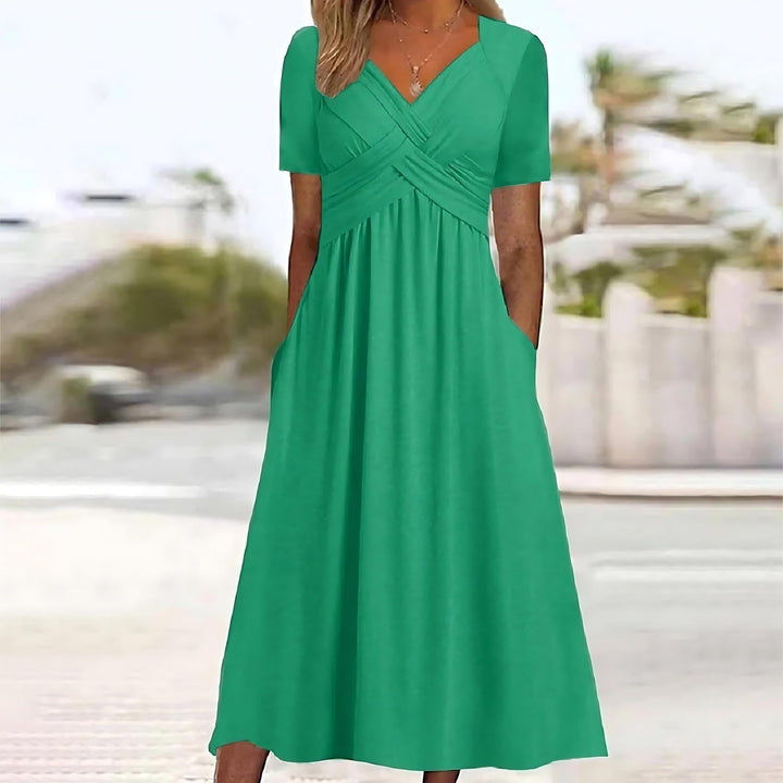 ISADORA | ABITO MIDI ELEGANTE A TRAPEZIO