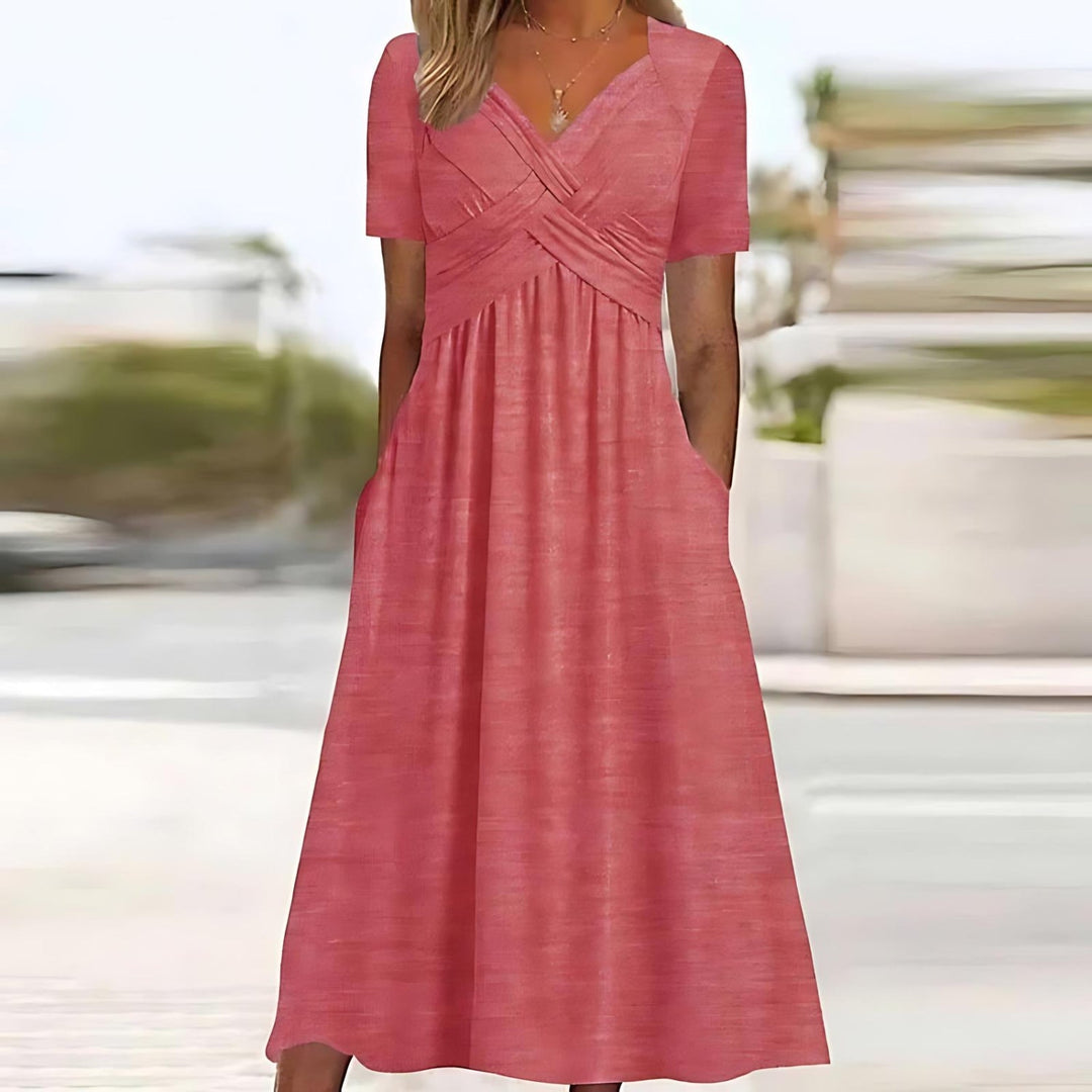 ISADORA | ABITO MIDI ELEGANTE A TRAPEZIO