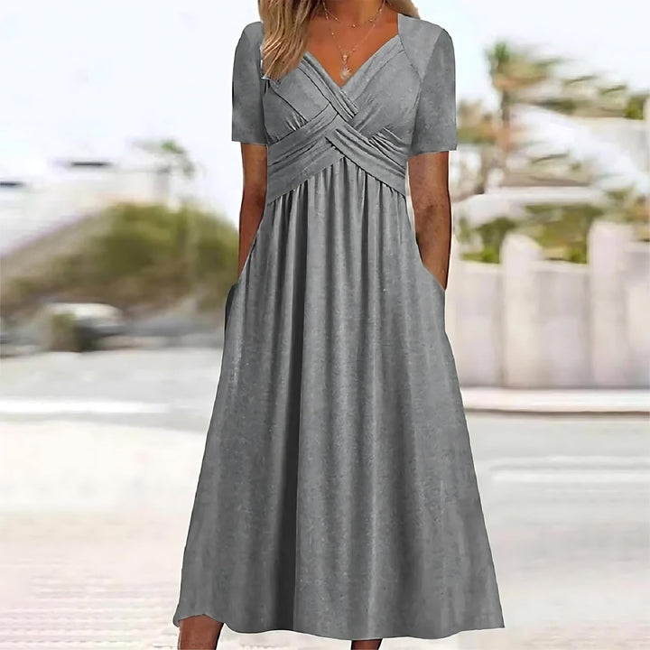 ISADORA | ABITO MIDI ELEGANTE A TRAPEZIO