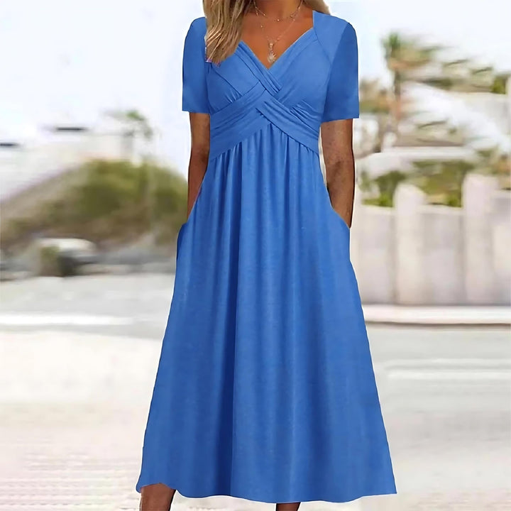 ISADORA | ABITO MIDI ELEGANTE A TRAPEZIO