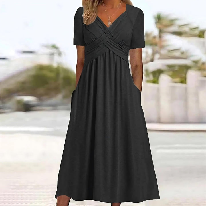 ISADORA | ABITO MIDI ELEGANTE A TRAPEZIO