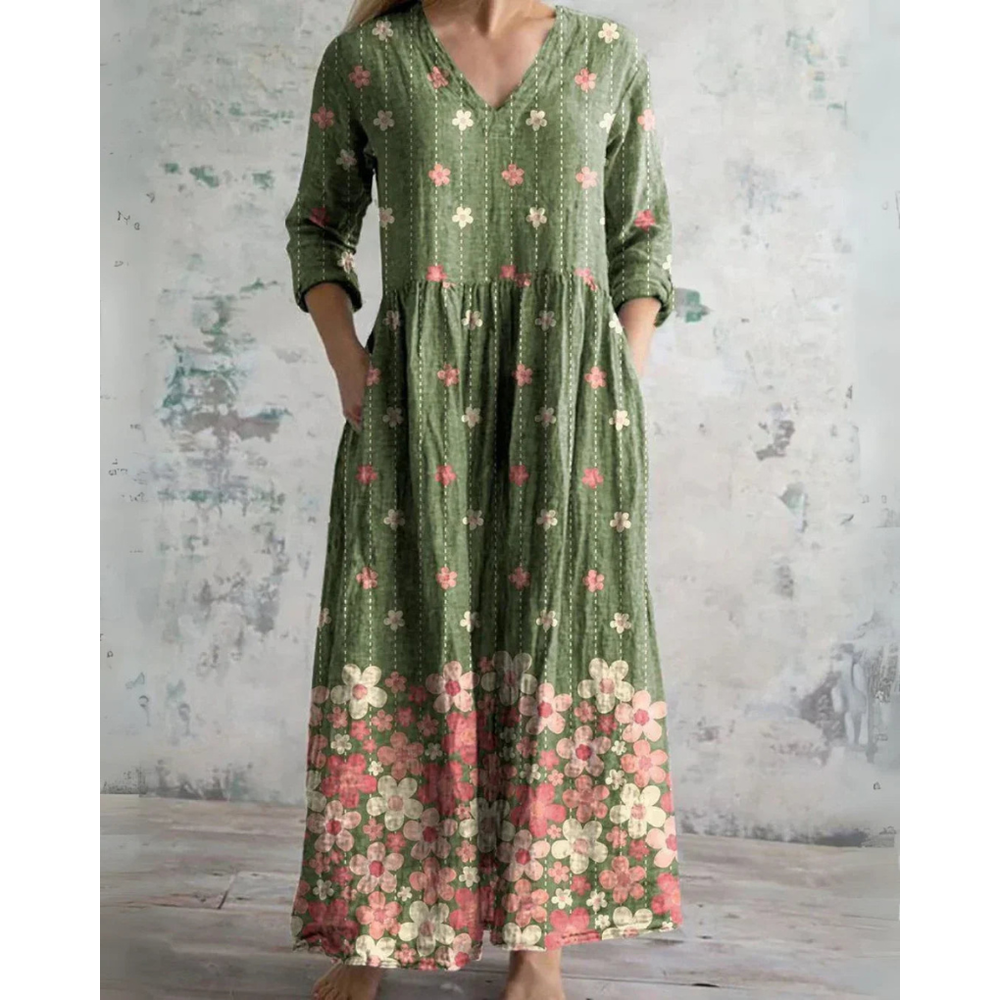 ELEANOR | ABITO MAXI FLOREALE VINTAGE