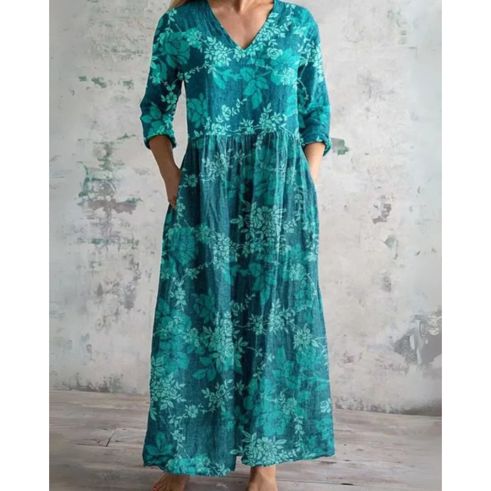 ELEANOR | ABITO MAXI FLOREALE VINTAGE