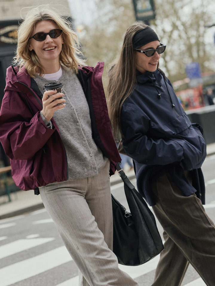 STM-TEX™ Giacca Antipioggia Corta Oversize a Pois Taglia Unica