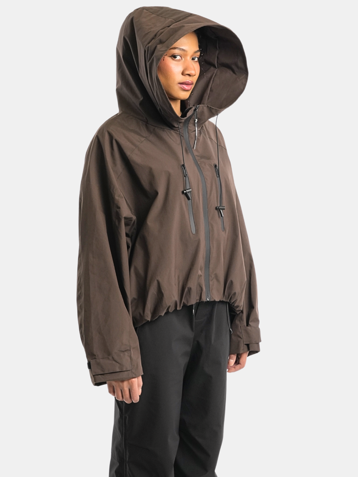 STM-TEX™ Giacca Antipioggia Corta Oversize a Pois Taglia Unica
