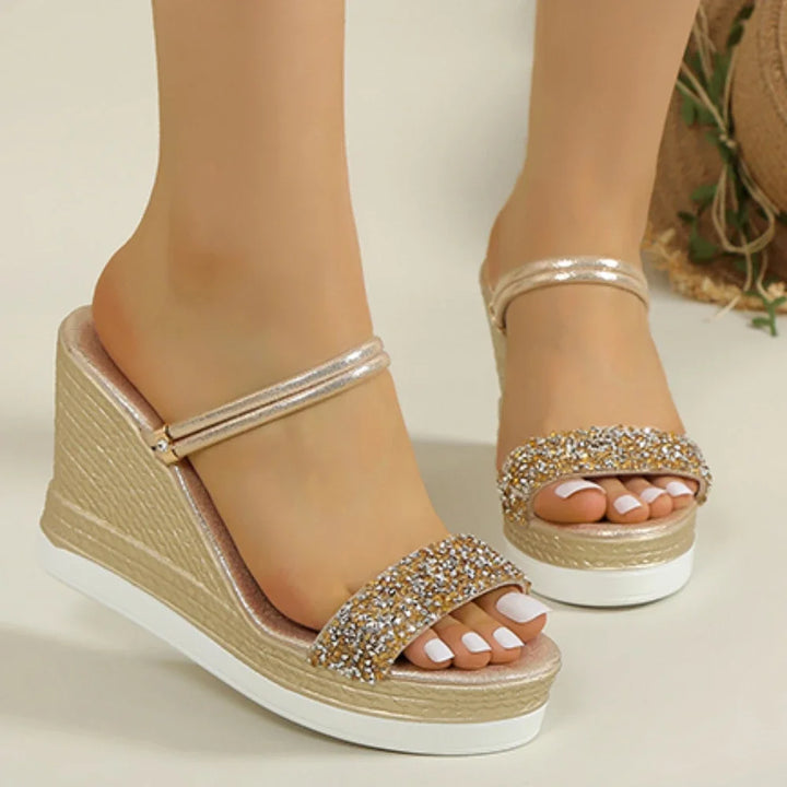 Giulia | Sandali slide con zeppa