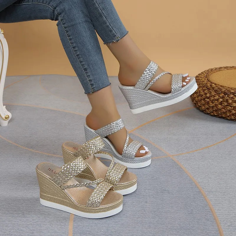 Alessia | Sandali con zeppa bassa
