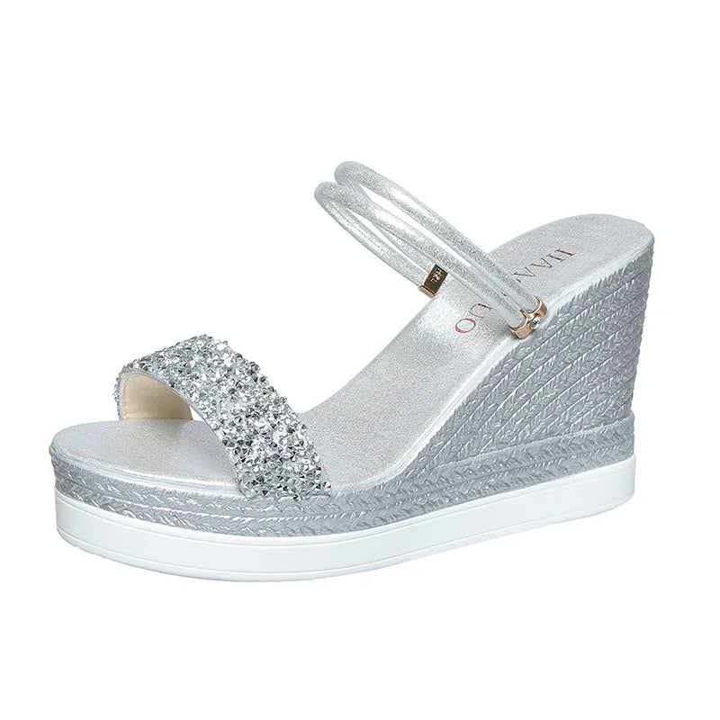 Giulia | Sandali slide con zeppa