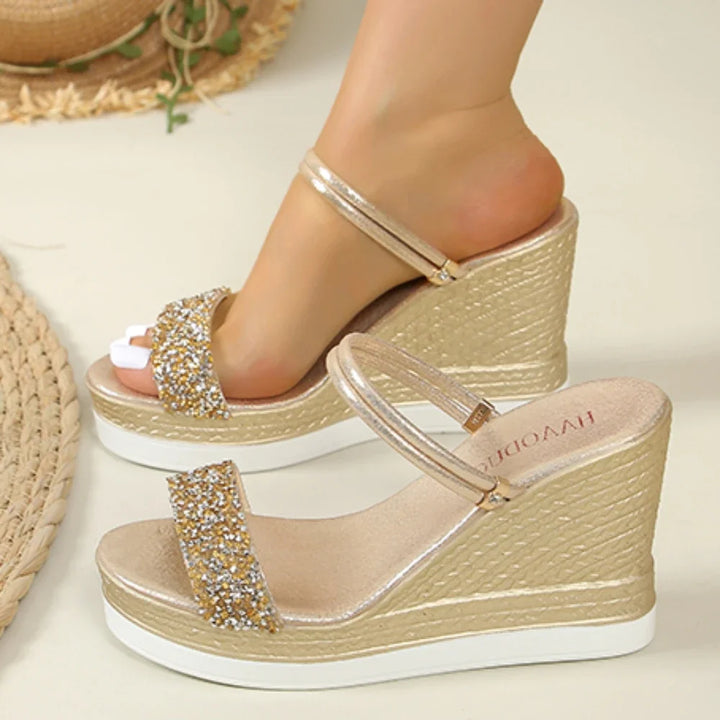 Giulia | Sandali slide con zeppa