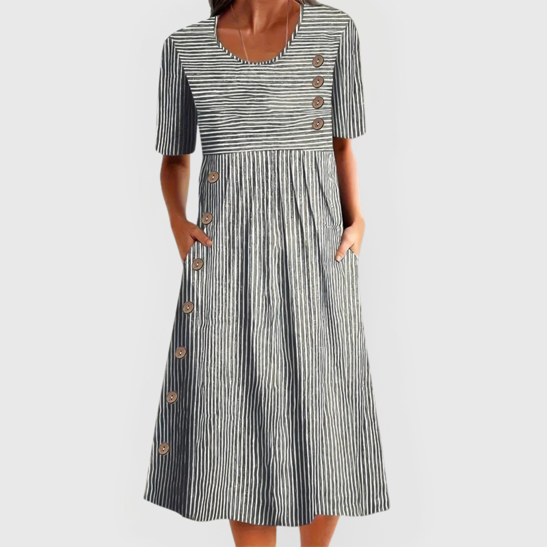 JARNA | ABITO MIDI A RIGHE